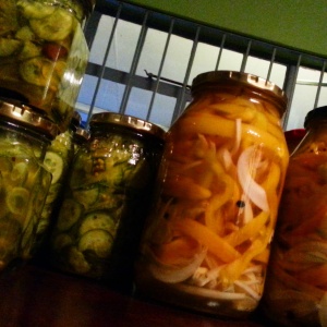Sweet and sour pickled peppers